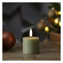uYuni LED Mini Kerze Thea Uyuni H 4,5 cm grün