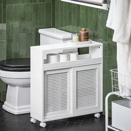 SoBuy Nischenregal mit Rollen Weiß