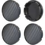 Born 1 Nabenkappen 4 STK x55mm Carbon Radkappen Felgenkappen (Carbon Schwarz)