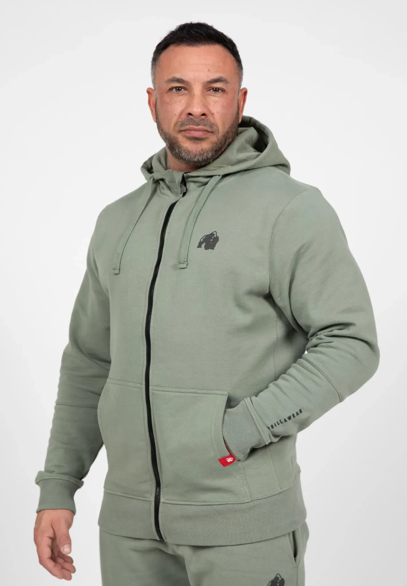 Leon Hoodie Mit Reißverschluss - Grün - 4XL