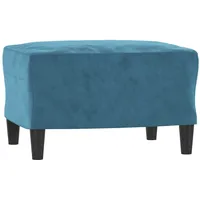VidaXL Fußhocker Blau 60x50x41 cm Samt