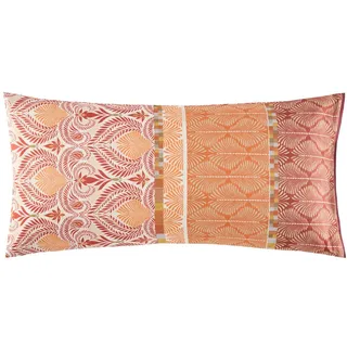 BASSETTI Nairobi Kissenhülle zu Bettwäsche aus 100% Baumwollsatin in der Farbe ROT R1, Maße: 40x80 cm - 9332174