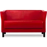 Konsimo Especto Modernes Sofa 2 Sitzer, aus Kunstleder, Rot - Konsimo