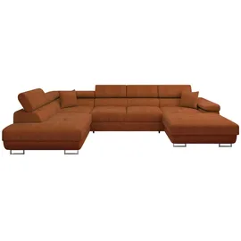 Mirjan24 Wohnlandschaft Dunkelorange, 7-Sitzer, links montierbar,Rechteckig, 346x90x203 cm, Wohnzimmer, Sofas & Couches, Wohnlandschaften, Wohnlandschaften in U-Form