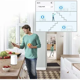 Cudy M1300 1-PACK mesh wi-fi system Dual-band (2.4 GHz / / ) Wi-Fi 5 (802.11ac) White Internal, Router, Weiss