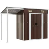 vidaXL Gartenhaus mit Schleppdach 2,77 x 1,10 m Braun