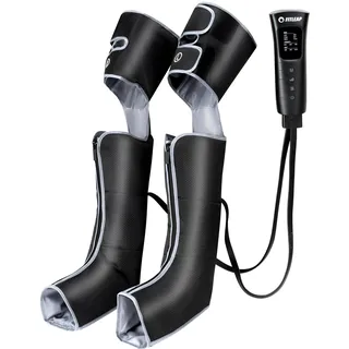 Fitleap Venen Massagegerät, Kompressionsmassage für Oberschenkel, Waden und Fuß, Beinmassagegerät mit 6 Modi, 3 Intensitätsstufen & 2 Wärmestufen, unterstützt bei Beinschmerzen und Lipödem
