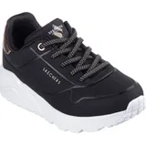 SKECHERS Mädchen Sneaker »UNO Lite Freizeitschuh, Halbschuh, Schnürschuh mit metallic Fersenpatch, Gr. 31 - Black