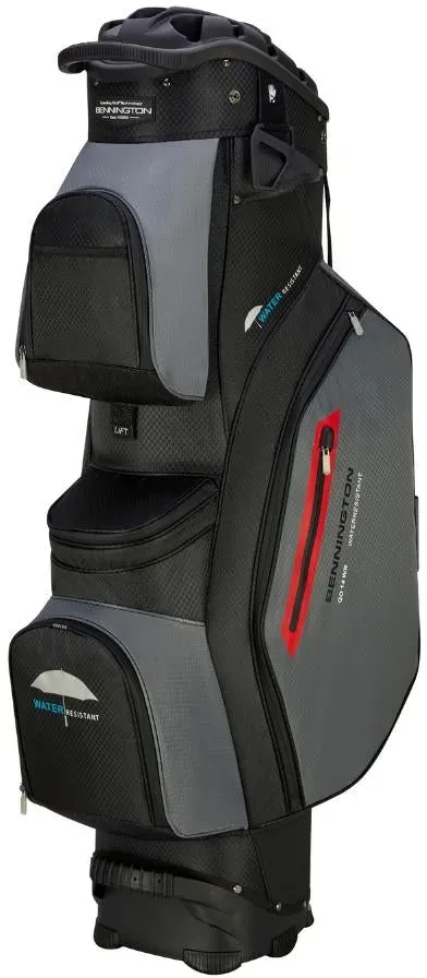 Bennington Quiet Organizer 14 Hole Water Resistant Cartbag 2026 - canon grey/black/red