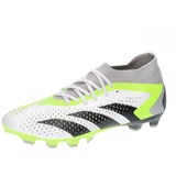 adidas Predator Accuracy.2 Mg Football Shoes (Multi Ground), FTWR White Core Black Lucid Lemon, 48 2/3