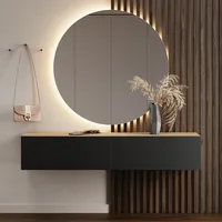 Planetmöbel Flur Möbel Garderobe Hängeschrank 160cm einzeln Gold Eiche