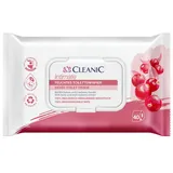 Cleanic Intimate Feucht-Toilettenpapier – (1x40 Stück) Feuchtes Toilettenpapier – Cranberry-Extrakt, Präbiotikum, spülbar – 40 Stück