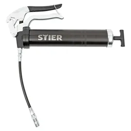 Stier Einhand-Fettpresse mit Nylonschlauch, Arbeitsdruck 410 bar