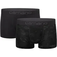 CAMANO Trunk comfort 2er Pack, mit elastischem Logobund, grau