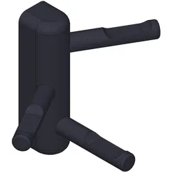 Giese Mehrfachhaken mit 3 Haken, Accessoires, schwarz matt