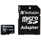 Verbatim microSDXC 64 GB Class 10 UHS-I + SD-Adapter