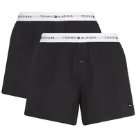 Tommy Hilfiger Underwear Webboxer 2P WOVEN BOXER (Packung, 2-St., 2er) mit Logoschriftzug schwarz S (48)