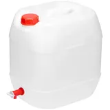 Garronda Kanister 20L Wasserkanister mit Hahn BPA-frei Wassertank Kanister Weiß GD-0083 (1 St), für Lebensmittel und Chemikalien weiß