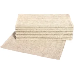 Waschlappen DYCKHOFF "Kristall", beige, B:30cm L:30cm, Frottier, Waschlappen, mit Bordüren