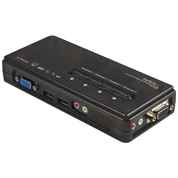StarTech.com 4 Port VGA / USB KVM Switch inkl. Kabel und Audio