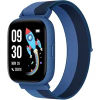 BIGGERFIVE BW02 Smartwatch (4,5 cm, SIM KARTE), Kinder Smartwatch mit Fitnessfunktionen und Spielspaß für den Alltag blau