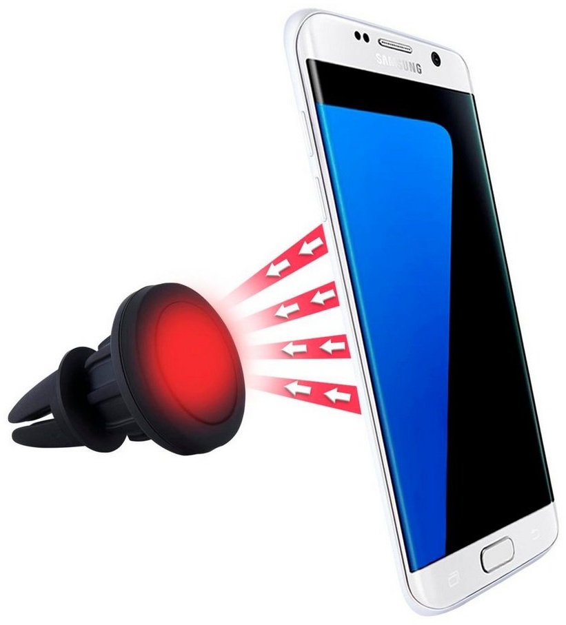 CoolGadget Magnetische KFZ Halterung Lüftung Handy-Halterung, (Universal Auto Lüftungsgitter KFZ Smartphone Handy Halter LKW PKW) schwarz