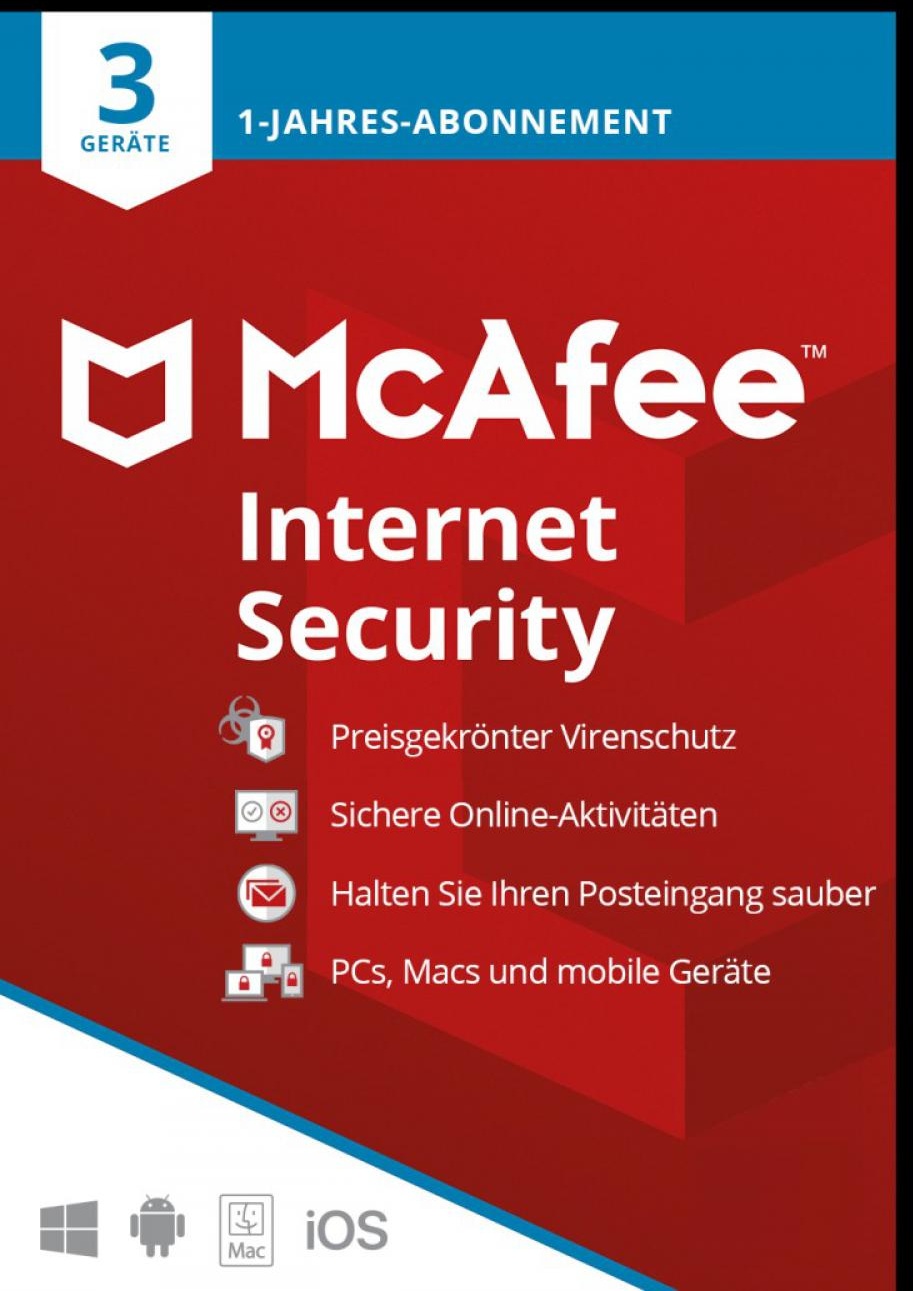 McAfee Internet Security (3 Device - 1 Jahr) ESD