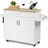 Costway Küchenwagen, Weiß, Holz, 40x85x116 cm, Esszimmer, Servierwagen
