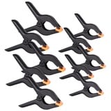 BZKSER Klemmzwingen - 10 pcs Federklemmen im Set, Klemmen mit großer Spannweite,hohe Spannkraft der klammern, Klemmbacken mit beweglichen Backen,Metall Federklemmen Clip Set(2 Zoll 3 Zoll)