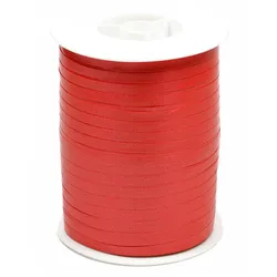 Star 500m Geschenkband Ringelband 5mm - wasserfestes Kunststoff Dekoband Schleifenband Polyband Luftballonband zum Anbinden von Luftballons Basteln Rot