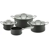 ELO Kochtopfset Silver Cast, Schwarz, Metall, 16 cm,20 cm,16 cm, 1,2 l,2,8 l,4,5 l,1,2 l, rund, 21.5x13.5x34 cm, Kochen, Töpfe, Topfsets