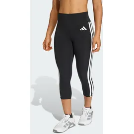 adidas Optime Essentials Workout 3-Streifen 3/4 Leggings black/white S