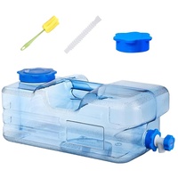 Umikk Wasserkanister mit Hahn und Schraubdeckel, Camping Wasserkanister BPA-frei Trinkwasserkanister,Wassertank Camping mit Griffen,Tragbarer Mehrzweckkanister Wassertank für Camping Wohnwagen (15L)