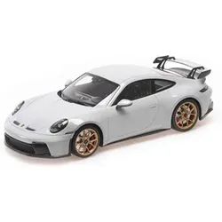 MINICHAMPS 1:18 PORSCHE 911 (992) GT3 - 2021 - CHALK/ GOLD WHEELS