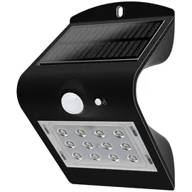V-Tac Solarleuchte Kunststoff, Metall 14,5x9,6x7,9 cm inkl. Bewegungsmelder schwarz