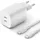 Belkin 65W Dual USB-C Ladegerät, Power Deliver, PPS, weiß + 2m USB-C/USB-C Kabel