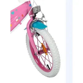 Toimsa Bikes Kinderfahrrad Peppa Pig 16 Zoll mit Stützrädern Korb Puppensitz 5-7 Jahre