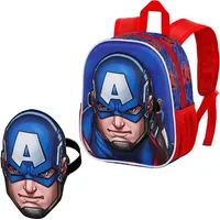 Karactermania Maske Captain America Zuerst Rucksack Blau Blau One