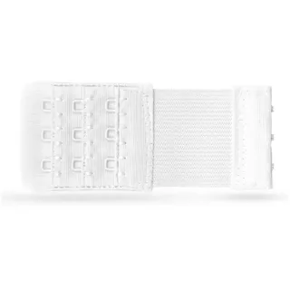 Pro Home BH-Verlängerung Elastischer Bra Extender - 9,5cm x 2,5 bis 5,5cm (3 St), flexible Erweiterung für BH's - BH-Verlängerer - Verlängerung weiß 9,5cm x 4cm