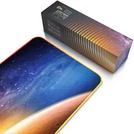 CSL RGB Gaming Mauspad, Gaming Mauspad - 800 x 300 mm XL Mousepad - LED Multi Color, Stars & Mars