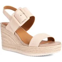 GEOX D Ponza Espadrille Wedge Sandal, Nude, 41 EU