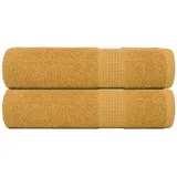 vidaXL Badetücher 2 Stk. Golden 100x150 cm 360 g/m2 100% Baumwolle