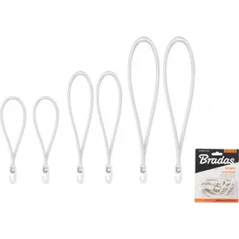 Bradas Set Spanngummi mit PVC Haken 2x18/25/40 cm Weiss