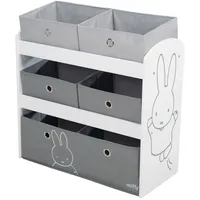 roba Kinderregal Miffy, Grau, Weiß, Textil, Holzwerkstoff, Hase, 63.5x67x29.5 cm, Kinder- & Jugendzimmer, Kindermöbel, Kinderregale