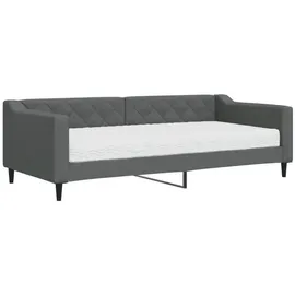 vidaXL Tagesbett mit Matratze 90 x 200 cm grau