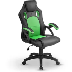 Juskys Racing Schreibtischstuhl Montreal ergonomisch Bürostuhl PC Gaming Stuhl – grün