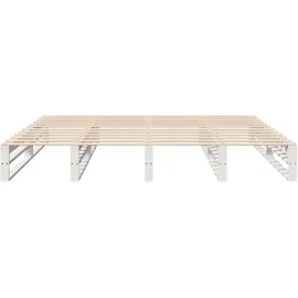 vidaXL Massivholzbett 180 x 200 cm Weiß