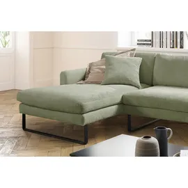 KAWOLA Ecksofa Ricarda Cord Recamiere links olivgrün