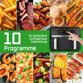 GOURMETmaxx Heißluftfritteuse AirGenius 10 l schwarz