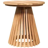 vidaXL Gartenbeistelltisch Ø50x49,5 cm aus massivem Teakholz